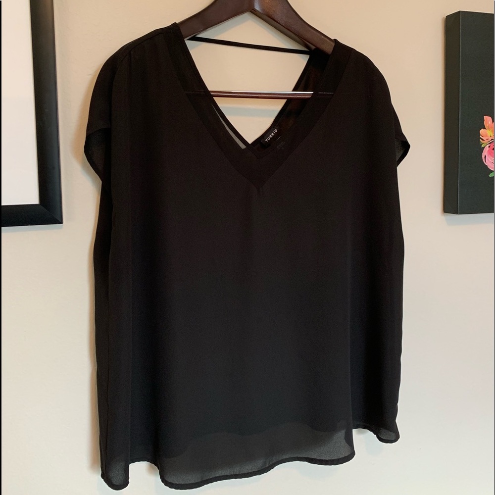 Black torrid sheer top